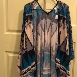 🎀BRAND NEW FROM BOUTIQUE🎀 Aztec open poncho